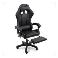 Cadeira Gamer Stillus Ergonômica Giratória Apoio Para Pés - Preto