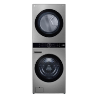 Lava e Seca Smart LG 17Kg Wash Tower com Inteligência Artificial Aço Escovado WK17VS6A - 220 Volts - 220V