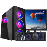 PC Gamer Completo Ark Monitor 21,5" + Intel Core i7 860 8GB GT 730 4GB SSD 240GB Linux Combo Gamer