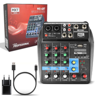 Mesa de Som Profissional 4 Canais com Bluetooth Usb e Equalizador MX-4BT MXT