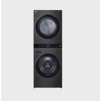 Lava e Seca Smart LG WashTower 17kg Aço Escovado Preto com Inteligência Artificial AIDD WK17BS6A - 220V