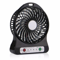 Mini Ventilador Portátil Mesa Usb Com 3 Vel Potente Preto - Bivolt