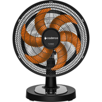 Ventilador Cadence Preto e Laranja VTR478 - 220 Volts - 220V