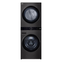 Lava e Seca Smart LG WashTower 17kg Aço Escovado Preto com Inteligência Artificial AIDD WK17BS6A - 220V