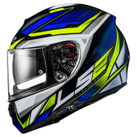 Capacete Tricomposto Ls2 Vector FF397 Rider Azul Moto - 56