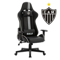 Cadeira Gamer Atlético Mineiro CAM 3318 Espresso Móveis Preta/Branca - Preto