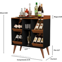 Aparador Adega Bar 4646 Pés Palito Cores Comprar Moveis Em