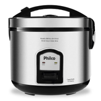 Panela Elétrica Arroz Philco PH10 Inox Visor Glass 10 Xícaras Refoga e Cozinha - 110V