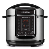 Panela De Pressão Elétrica Mondial Digital Master Cooker Pe-38 Panela Elétrica Pressão-220v-preto/inox - 220V