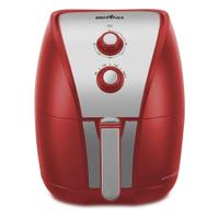 Fritadeira Air Fryer Britânia BRF11VI Inox Vermelha 4,4L 1500W - 110V