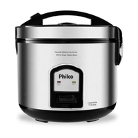 Panela Elétrica Arroz Philco PH10 Inox Visor Glass 10 Xícaras Refoga e Cozinha - 110V