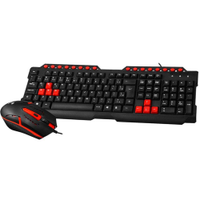 Kit Teclado e Mouse Gamer C3Tech GK-20BK, ABNT2, USB, 1200DPI