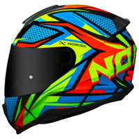 Capacete Masculino Norisk Razor Sharp Amarelo Moto Fechado - 58