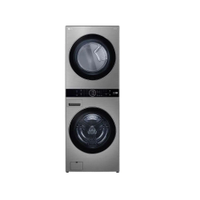 Lava e Seca Smart LG WashTower 17kg Aço Escovado com Inteligência Artificial AIDD WK17VS6A - 220V