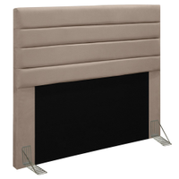 Cabeceira Cama Box Casal 140cm Rubi D10 Suede Bege - Mpozenato