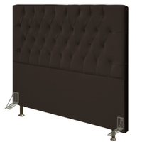 Cabeceira Cama Box Casal 140cm Diamante Veludo J02 Marrom - Mpozenato