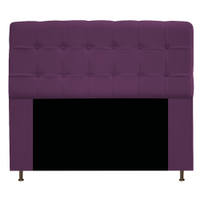 Cabeceira Estofada Mel 195 cm King Size Com Botonê Suede Roxo - Amarena Móveis