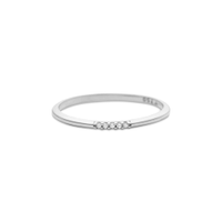 Anel Stacky em Ouro Branco 18k com Diamantes