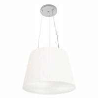 Pendente Cone Md-4152 Cúpula em Tecido 30/40x30cm Branco - Bivolt