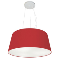 Pendente Cone Md-4048 Cúpula em Tecido 21-50x40cm Bordô - Bivolt