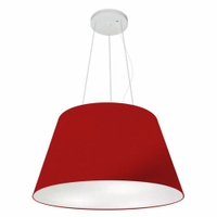 Pendente Cone Md-4141 Cúpula em Tecido 30-50x35cm Bordô - Bivolt