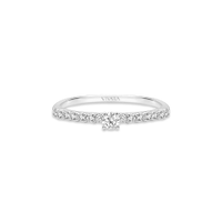 Anel Solitário Classic em Ouro Branco 18k com Diamante 0,11 ct