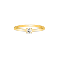 Anel Solitário Classic em Ouro Amarelo 18k com Diamante 0,09 ct