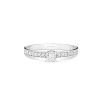 Anel Solitário Shapes em Ouro Branco 18k com Diamantes 0,16 ct