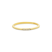 Anel Stacky em Ouro Amarelo 18k com Diamantes