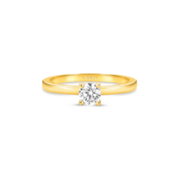 Anel Solitário Forever em Ouro Amarelo 18k com Diamante 0,40 ct