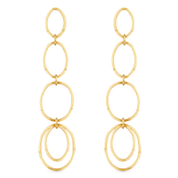 Brinco Argola Design em Ouro Amarelo 18k