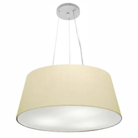 Pendente Cone Md-4062 Cúpula em Tecido 25-60x50cm Algodão Crú - Bivolt