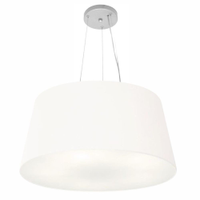 Pendente Cone Md-4063 Cúpula em Tecido 30-60x50cm Branco - Bivolt