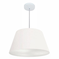 Pendente Cone Md-4248 Cúpula em Tecido 30-50x35cm Branco - Bivolt