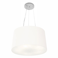 Pendente Cone Md-4153 Cúpula em Tecido 30-45x40cm Branco - Bivolt