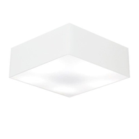 Plafon Quadrado Md-3052 Cúpula em Tecido 15/60x60cm Branco - Bivolt