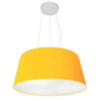 Pendente Cone Md-4048 Cúpula em Tecido 21-50x40cm Laranja - Bivolt