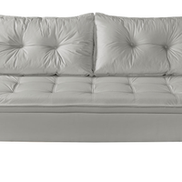 Sofa 3 Lugares Bariloche Retro Courino Gelo Couro Sintetico Essencial Estofados