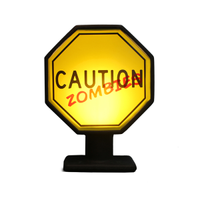 Luminária - Placa Caution Zombies