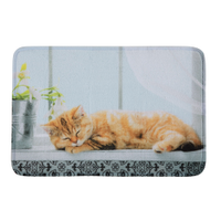 Tapete de Entrada Grand Pet Tranquilo Cinza 40cm x 60cm Attuale Corttex