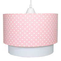 Lustre Tubular Duplo Coroa Rosa Quarto Bebê Infantil Menina