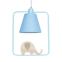 Pendente Geométrico Retângulo Elefante Azul Quarto Bebê Infantil Menino