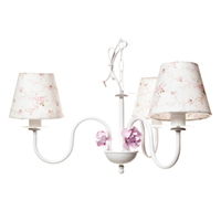 Lustre 3L Simples 3 Flores P Rosa Quarto Bebê Infantil Menina