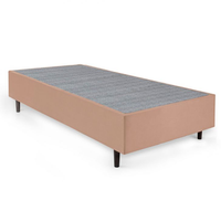 Base Para Cama Box Solteiro King Guldi (38x96x203) Natural E Cinza