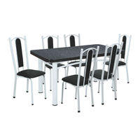 Conjunto de Mesa com 6 Cadeiras Marina Branco