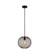 Pendente Aramado Saturno Preto 1 Lamp - Nacional Iluminação