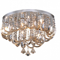 Plafon Arcos De Cristal 7 Lampadas Champanhe