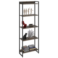 Estante Livreiro Multiuso Dynamica Industrial 60cm 5 Prateleiras C08 Carvalho Dark - Mpozenato