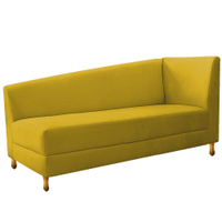 Recamier Valéria 160cm Lado Esquerdo Suede Amarelo - Amarena Móveis