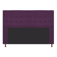 Cabeceira Estofada Dama 195 cm King Size Com Botonê Suede Roxo - Amarena Móveis